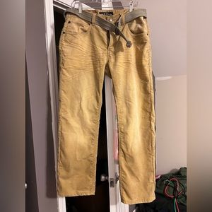 Men’s Red Snap Corduroy Jeans 36 x 40 w coordinating belt